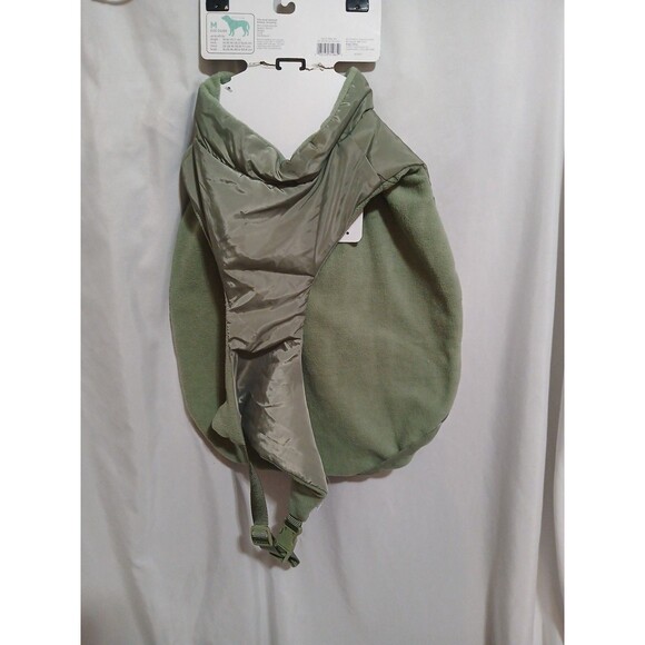 Boots & Barkley Dog Puffer Jacket with Buckle Med Green - Picture 5 of 7